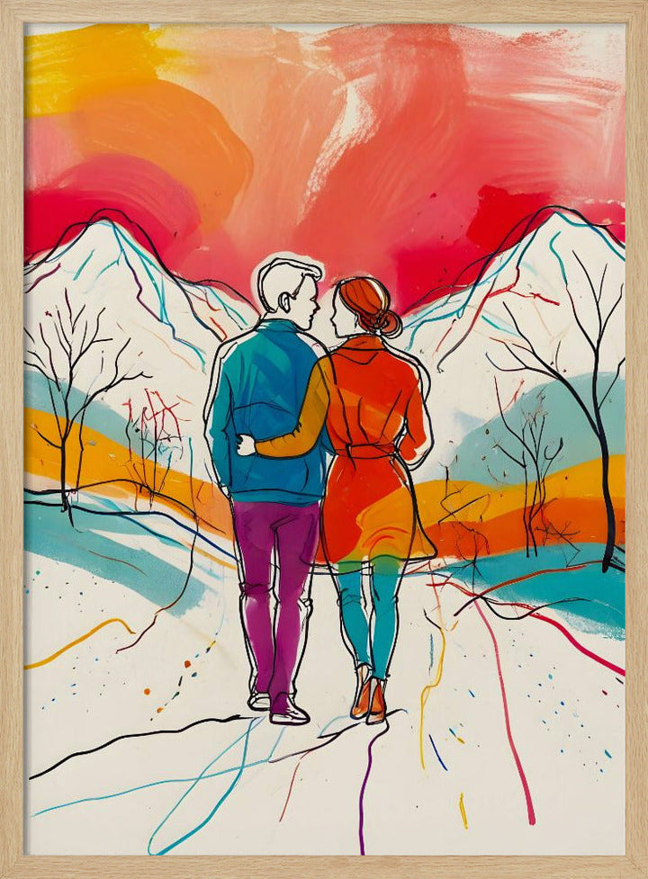 Mountain Romance - Stretched Canvas, Poster or Fine Art Print I Heart Wall Art