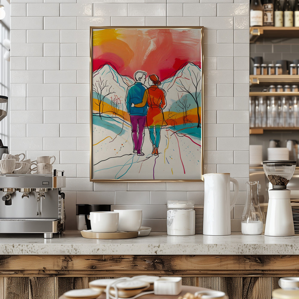 Mountain Romance - Stretched Canvas, Poster or Fine Art Print I Heart Wall Art