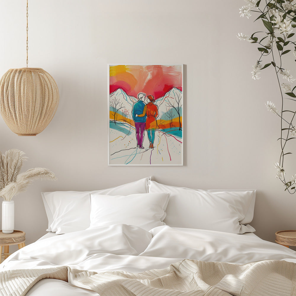 Mountain Romance - Stretched Canvas, Poster or Fine Art Print I Heart Wall Art