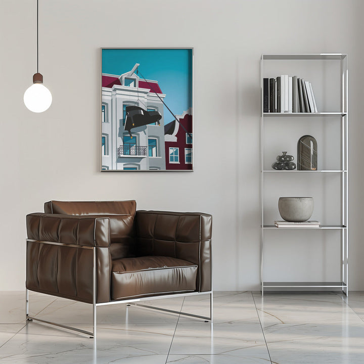 Moving to Amsterdam - Stretched Canvas, Poster or Fine Art Print I Heart Wall Art