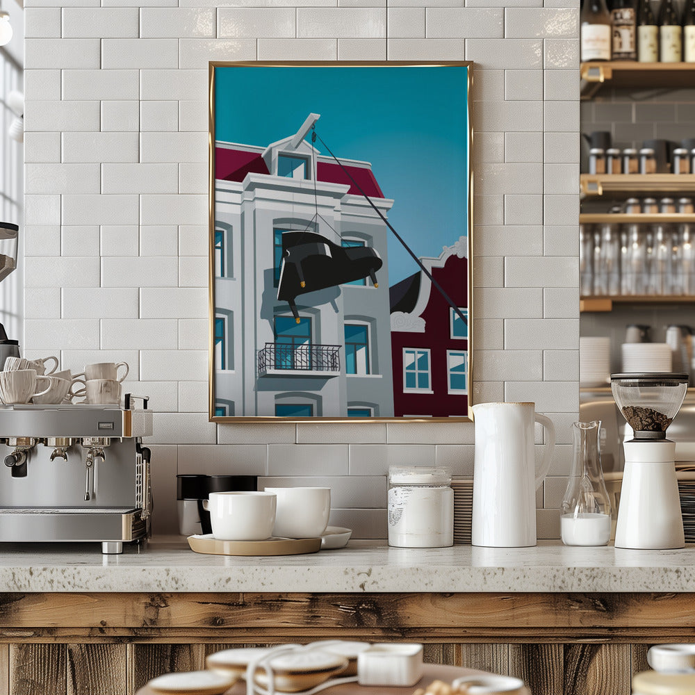 Moving to Amsterdam - Stretched Canvas, Poster or Fine Art Print I Heart Wall Art