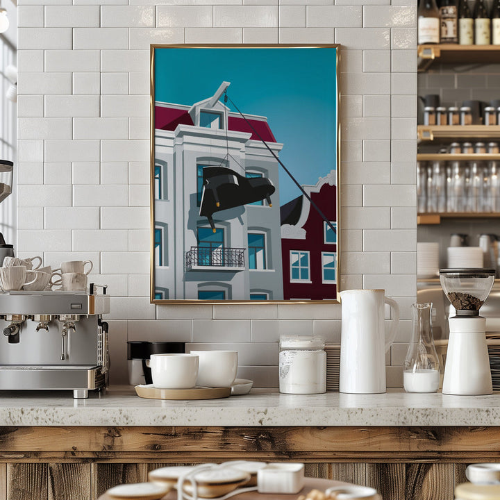 Moving to Amsterdam - Stretched Canvas, Poster or Fine Art Print I Heart Wall Art