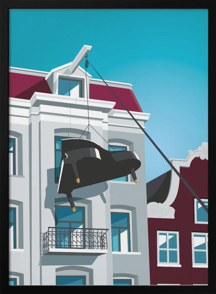 Moving to Amsterdam - Stretched Canvas, Poster or Fine Art Print I Heart Wall Art