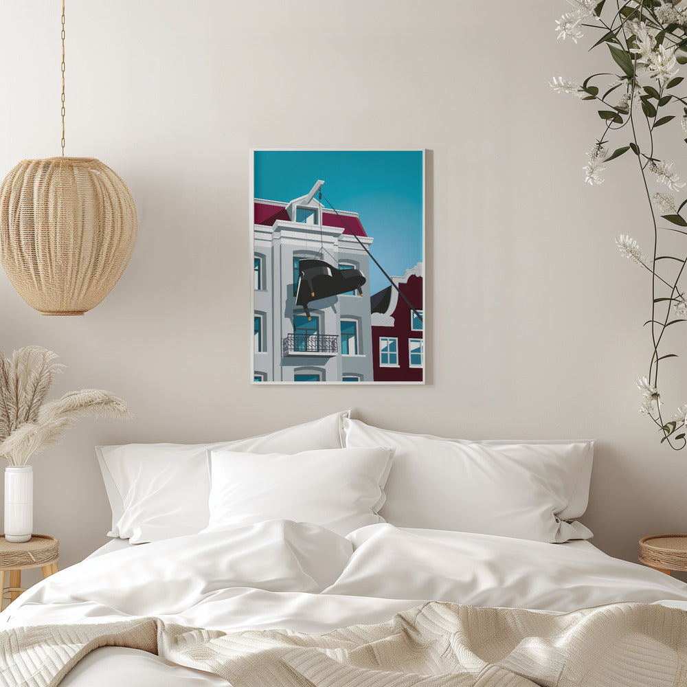 Moving to Amsterdam - Stretched Canvas, Poster or Fine Art Print I Heart Wall Art