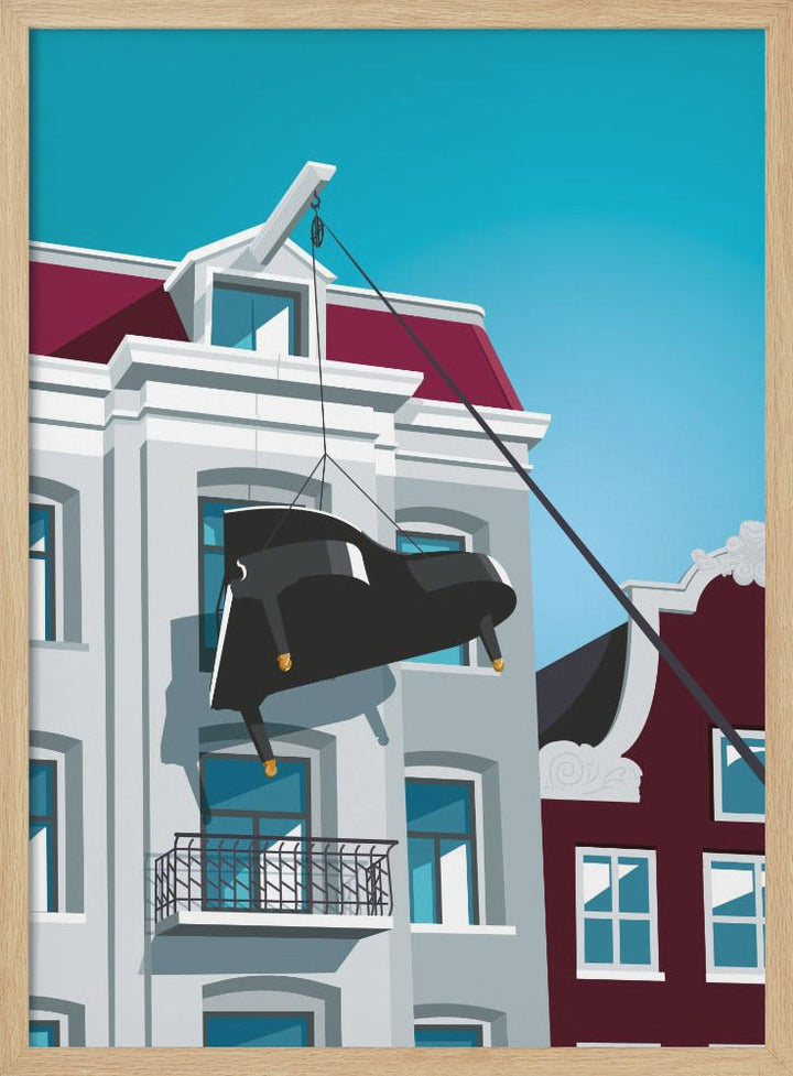 Moving to Amsterdam - Stretched Canvas, Poster or Fine Art Print I Heart Wall Art