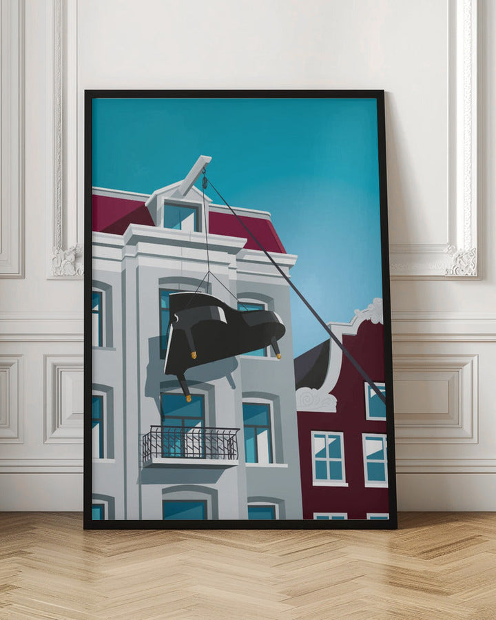 Moving to Amsterdam - Stretched Canvas, Poster or Fine Art Print I Heart Wall Art