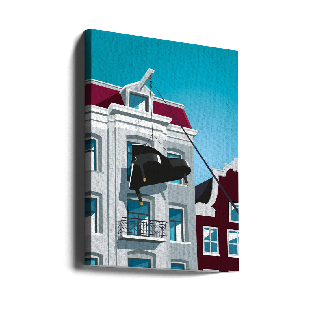 Moving to Amsterdam - Stretched Canvas, Poster or Fine Art Print I Heart Wall Art