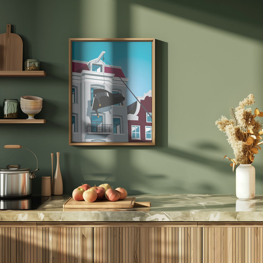 Moving to Amsterdam - Stretched Canvas, Poster or Fine Art Print I Heart Wall Art