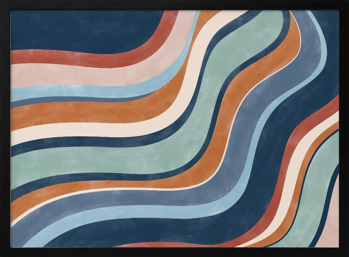 Multicolored Lines Creates A Dynamic - Stretched Canvas, Poster or Fine Art Print - I Heart Wall Art - Poster Print, Canvas Print or Framed Art Print