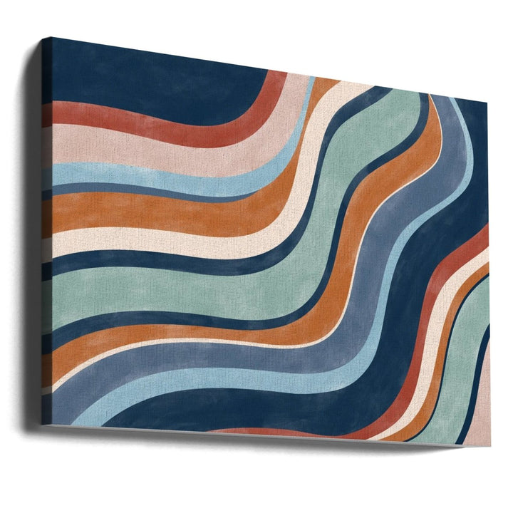 Multicolored Lines Creates A Dynamic - Stretched Canvas, Poster or Fine Art Print - I Heart Wall Art - Poster Print, Canvas Print or Framed Art Print