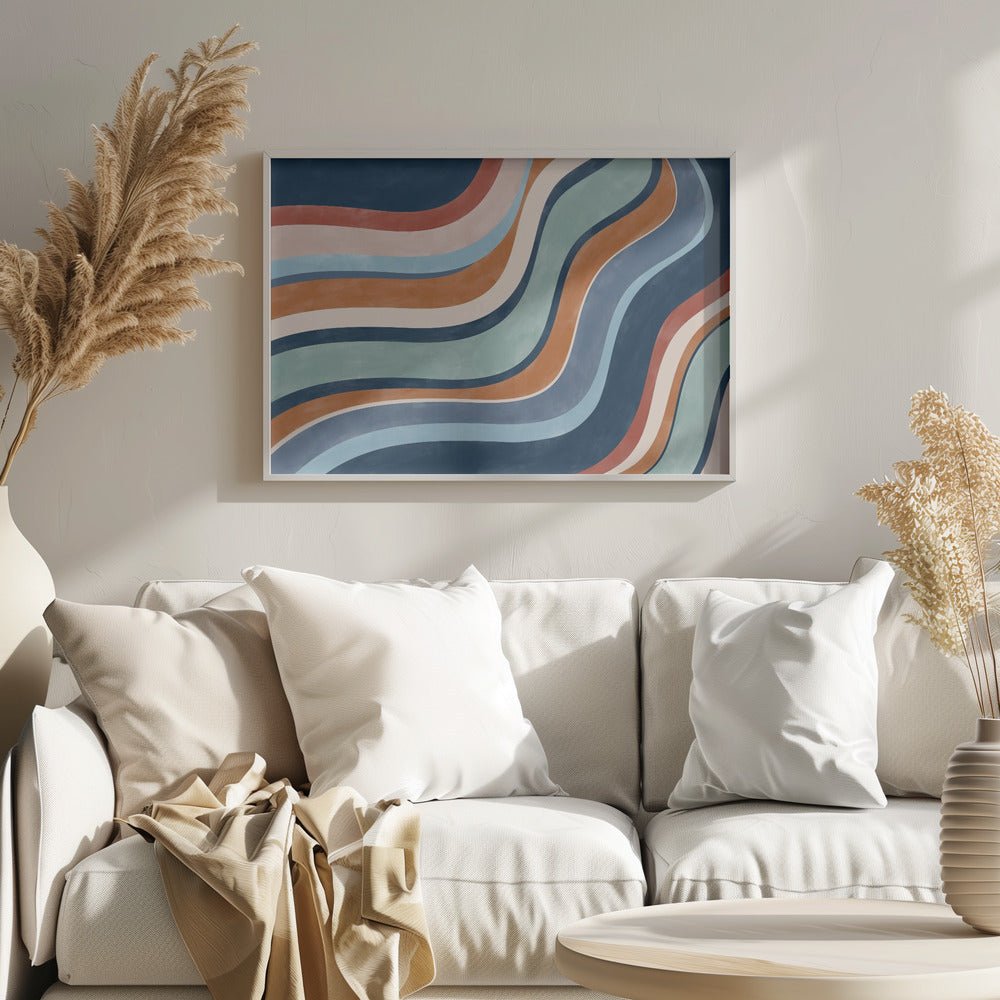 Multicolored Lines Creates A Dynamic - Stretched Canvas, Poster or Fine Art Print - I Heart Wall Art - Poster Print, Canvas Print or Framed Art Print
