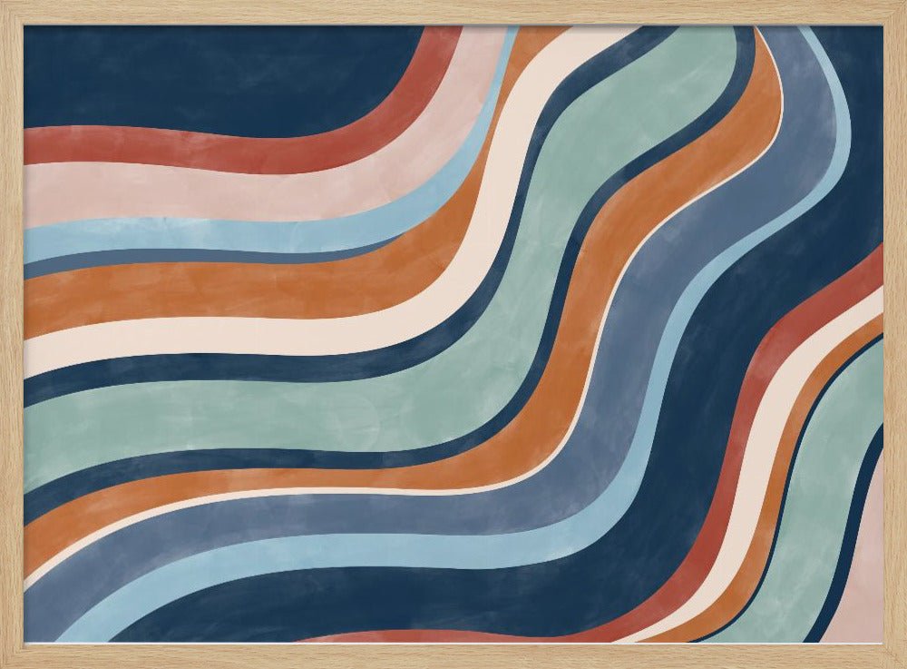Multicolored Lines Creates A Dynamic - Stretched Canvas, Poster or Fine Art Print - I Heart Wall Art - Poster Print, Canvas Print or Framed Art Print