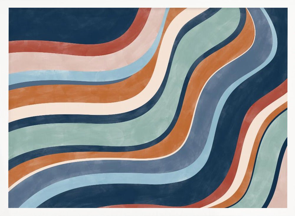 Multicolored Lines Creates A Dynamic - Stretched Canvas, Poster or Fine Art Print - I Heart Wall Art - Poster Print, Canvas Print or Framed Art Print