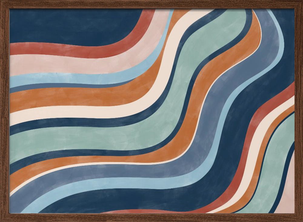 Multicolored Lines Creates A Dynamic - Stretched Canvas, Poster or Fine Art Print - I Heart Wall Art - Poster Print, Canvas Print or Framed Art Print