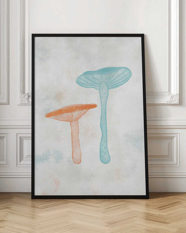 MURBLE MUSHROOMS - Stretched Canvas, Poster or Fine Art Print - I Heart Wall Art - Poster Print, Canvas Print or Framed Art Print