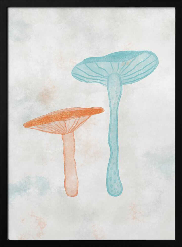 MURBLE MUSHROOMS - Stretched Canvas, Poster or Fine Art Print - I Heart Wall Art - Poster Print, Canvas Print or Framed Art Print