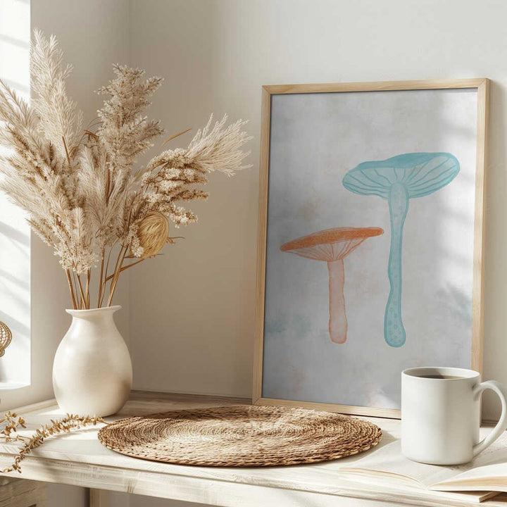 MURBLE MUSHROOMS - Stretched Canvas, Poster or Fine Art Print - I Heart Wall Art - Poster Print, Canvas Print or Framed Art Print