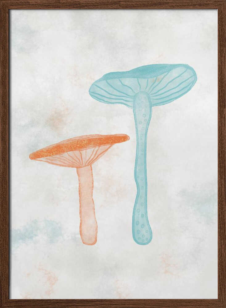 MURBLE MUSHROOMS - Stretched Canvas, Poster or Fine Art Print - I Heart Wall Art - Poster Print, Canvas Print or Framed Art Print