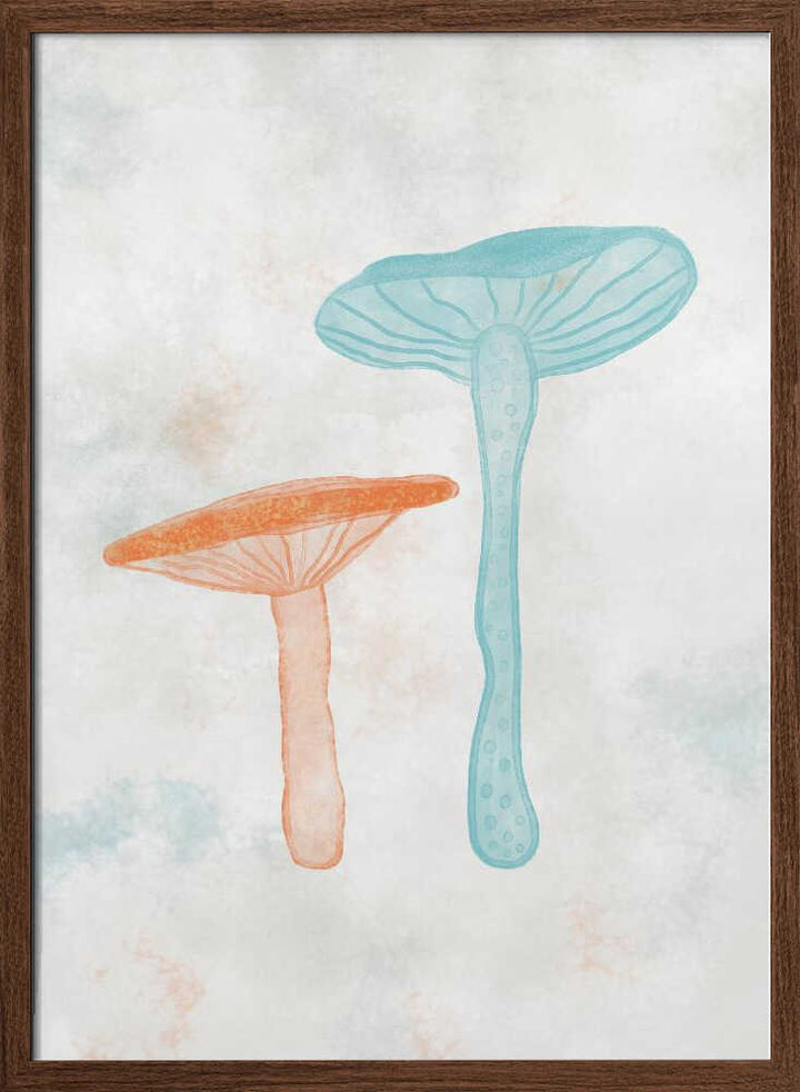 MURBLE MUSHROOMS - Stretched Canvas, Poster or Fine Art Print - I Heart Wall Art - Poster Print, Canvas Print or Framed Art Print