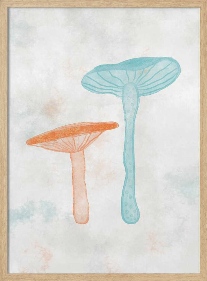 MURBLE MUSHROOMS - Stretched Canvas, Poster or Fine Art Print - I Heart Wall Art - Poster Print, Canvas Print or Framed Art Print