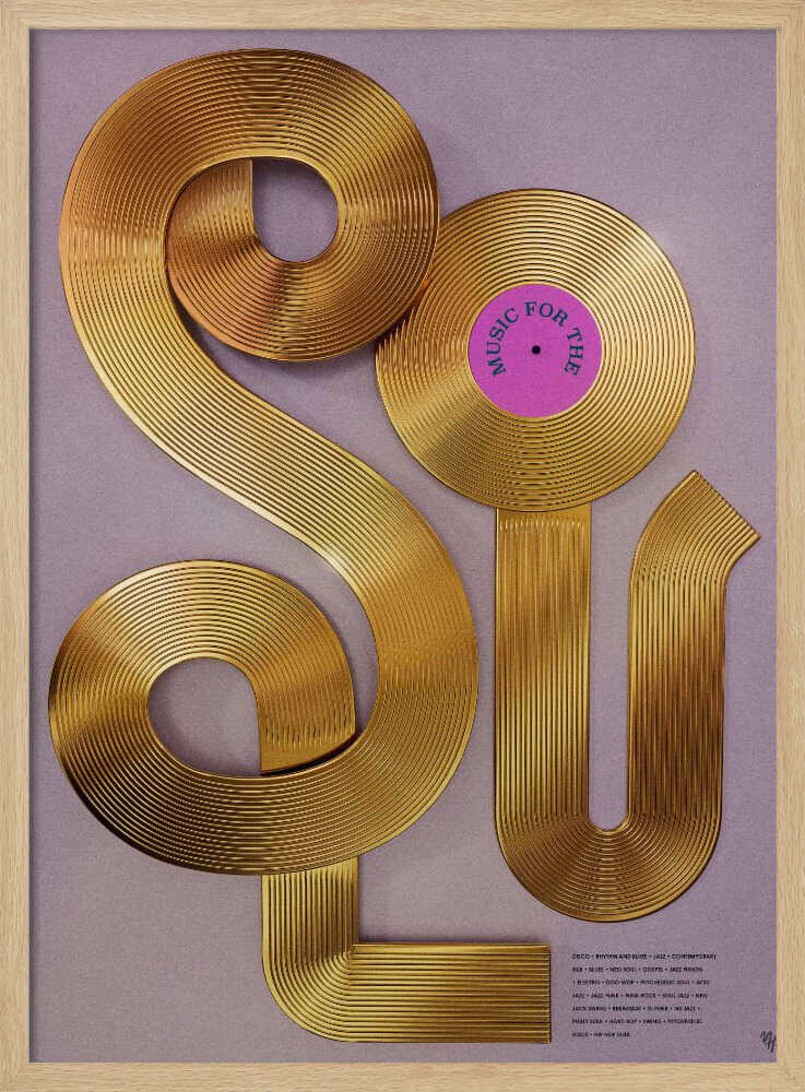 Music for the Soul - Stretched Canvas, Poster or Fine Art Print - I Heart Wall Art - Poster Print, Canvas Print or Framed Art Print