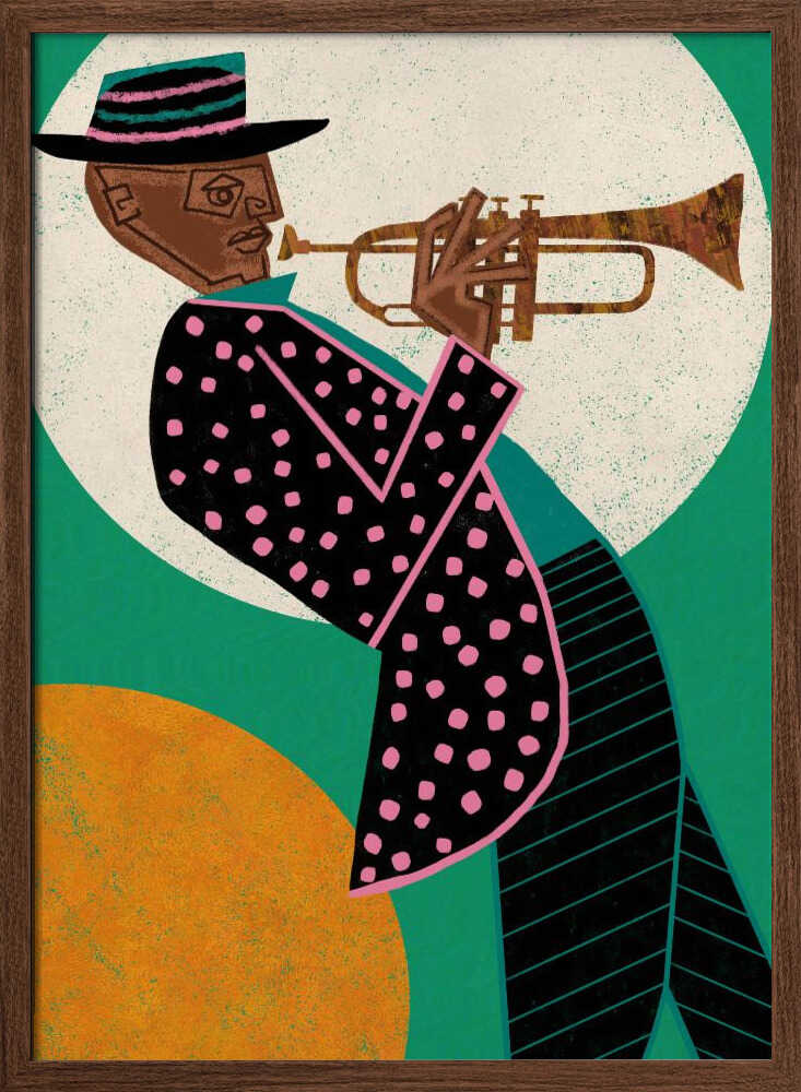 MUSICIAN GUY I - Stretched Canvas, Poster or Fine Art Print - I Heart Wall Art - Poster Print, Canvas Print or Framed Art Print