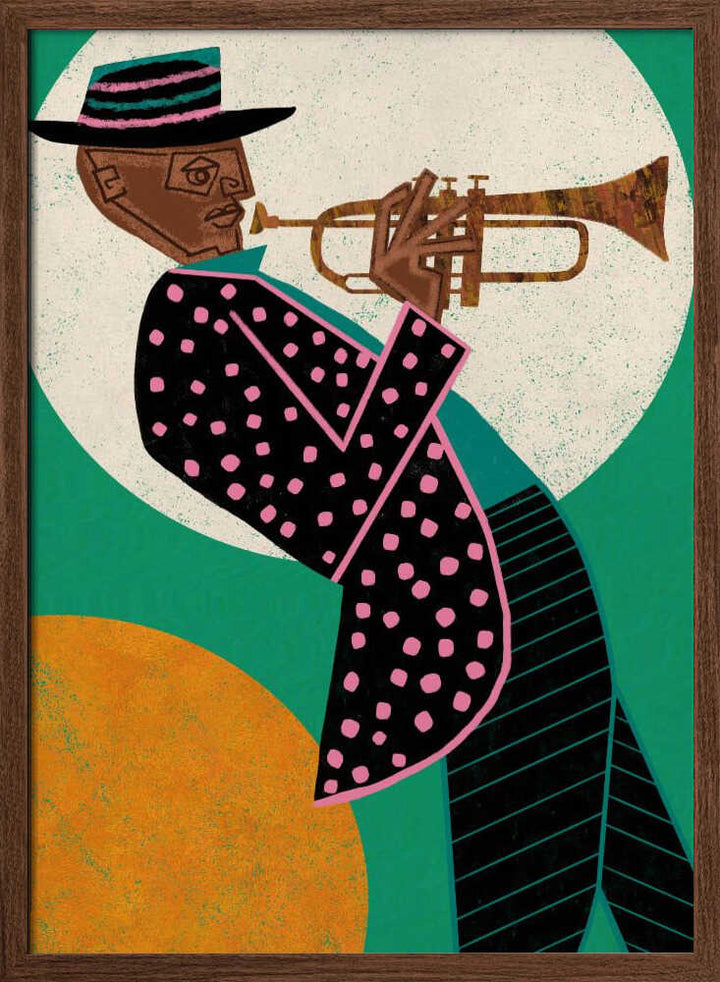 MUSICIAN GUY I - Stretched Canvas, Poster or Fine Art Print - I Heart Wall Art - Poster Print, Canvas Print or Framed Art Print