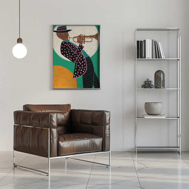MUSICIAN GUY I - Stretched Canvas, Poster or Fine Art Print - I Heart Wall Art - Poster Print, Canvas Print or Framed Art Print