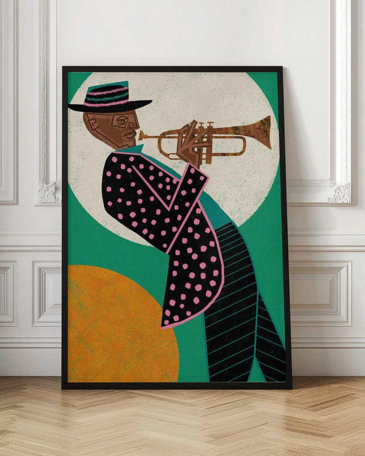 MUSICIAN GUY I - Stretched Canvas, Poster or Fine Art Print - I Heart Wall Art - Poster Print, Canvas Print or Framed Art Print