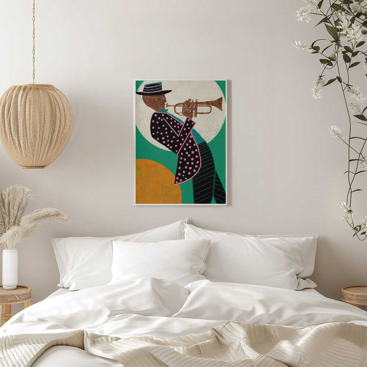 MUSICIAN GUY I - Stretched Canvas, Poster or Fine Art Print - I Heart Wall Art - Poster Print, Canvas Print or Framed Art Print