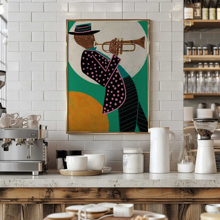 MUSICIAN GUY I - Stretched Canvas, Poster or Fine Art Print - I Heart Wall Art - Poster Print, Canvas Print or Framed Art Print
