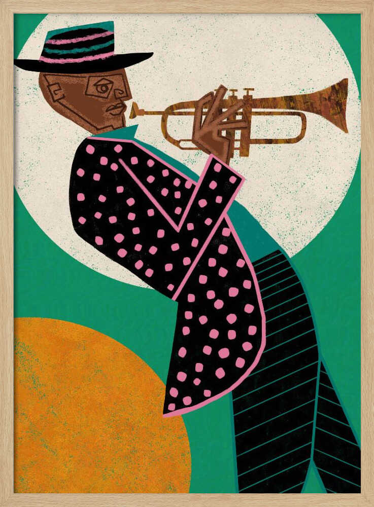 MUSICIAN GUY I - Stretched Canvas, Poster or Fine Art Print - I Heart Wall Art - Poster Print, Canvas Print or Framed Art Print