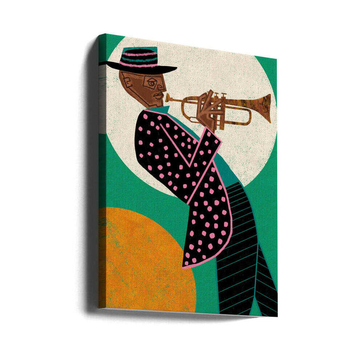 MUSICIAN GUY I - Stretched Canvas, Poster or Fine Art Print - I Heart Wall Art - Poster Print, Canvas Print or Framed Art Print