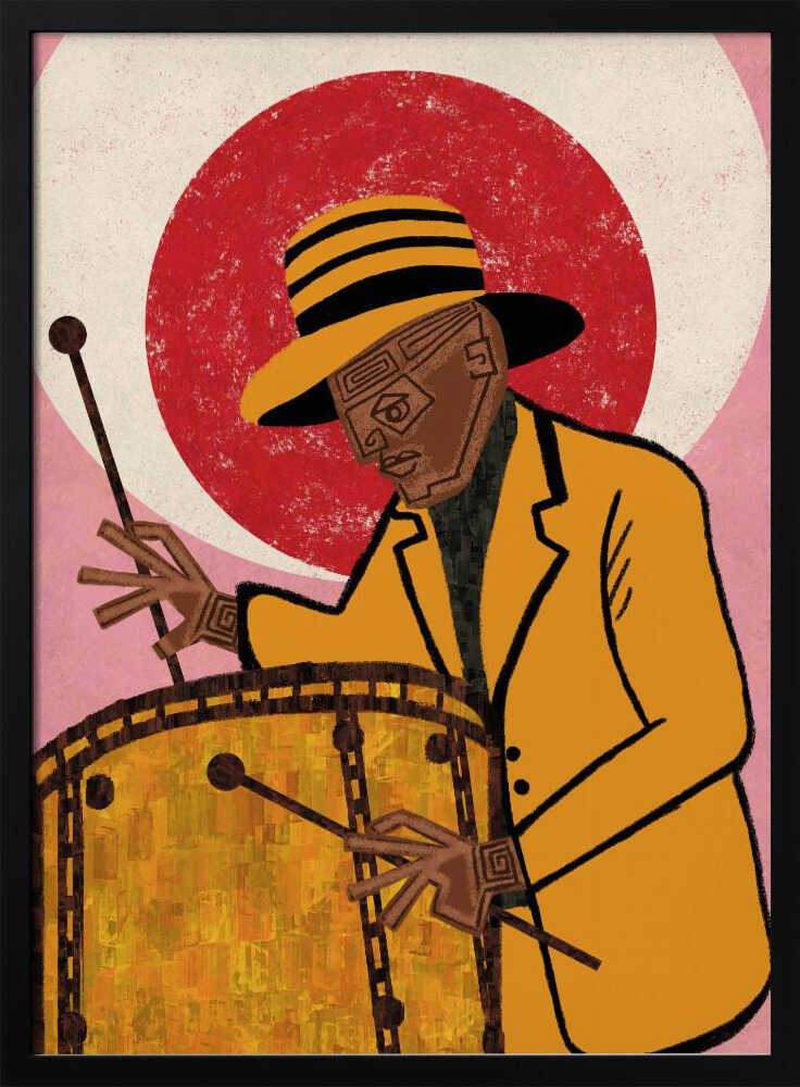 MUSICIAN GUY II - Stretched Canvas, Poster or Fine Art Print - I Heart Wall Art - Poster Print, Canvas Print or Framed Art Print