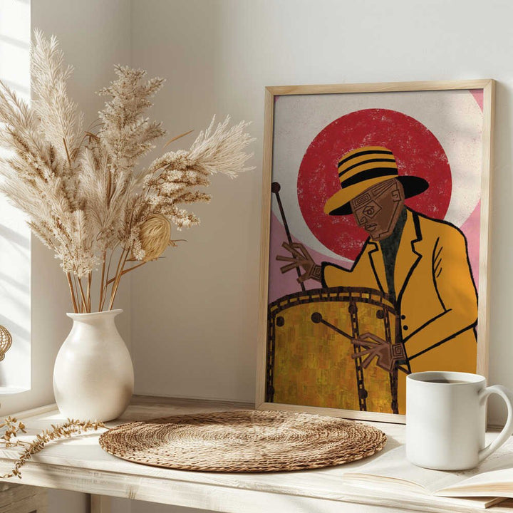 MUSICIAN GUY II - Stretched Canvas, Poster or Fine Art Print - I Heart Wall Art - Poster Print, Canvas Print or Framed Art Print