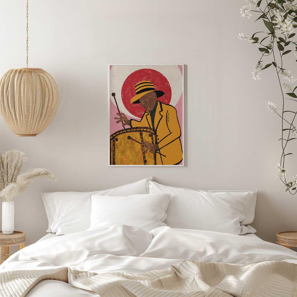 MUSICIAN GUY II - Stretched Canvas, Poster or Fine Art Print - I Heart Wall Art - Poster Print, Canvas Print or Framed Art Print