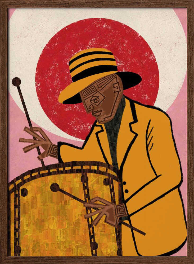 MUSICIAN GUY II - Stretched Canvas, Poster or Fine Art Print - I Heart Wall Art - Poster Print, Canvas Print or Framed Art Print