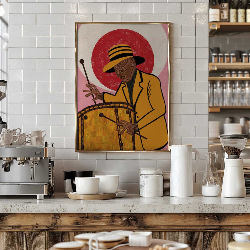 MUSICIAN GUY II - Stretched Canvas, Poster or Fine Art Print - I Heart Wall Art - Poster Print, Canvas Print or Framed Art Print