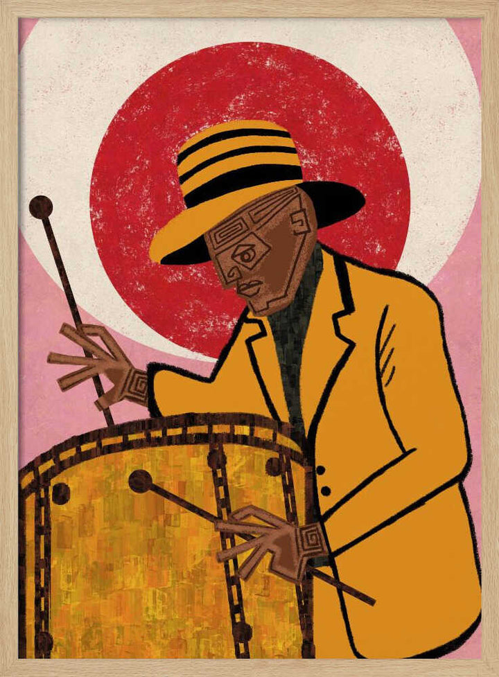 MUSICIAN GUY II - Stretched Canvas, Poster or Fine Art Print - I Heart Wall Art - Poster Print, Canvas Print or Framed Art Print