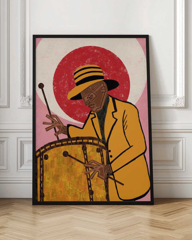 MUSICIAN GUY II - Stretched Canvas, Poster or Fine Art Print - I Heart Wall Art - Poster Print, Canvas Print or Framed Art Print