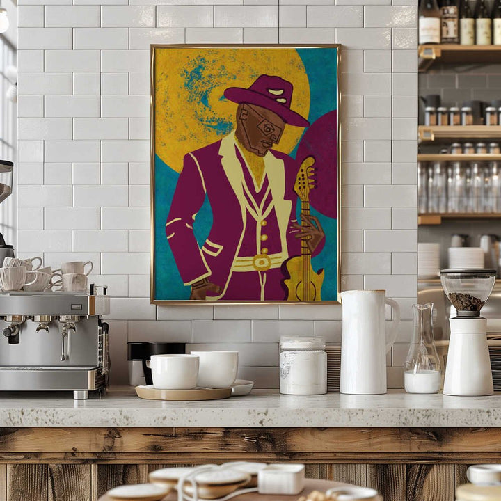MUSICIAN GUY III - Stretched Canvas, Poster or Fine Art Print - I Heart Wall Art - Poster Print, Canvas Print or Framed Art Print