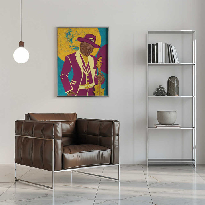 MUSICIAN GUY III - Stretched Canvas, Poster or Fine Art Print - I Heart Wall Art - Poster Print, Canvas Print or Framed Art Print