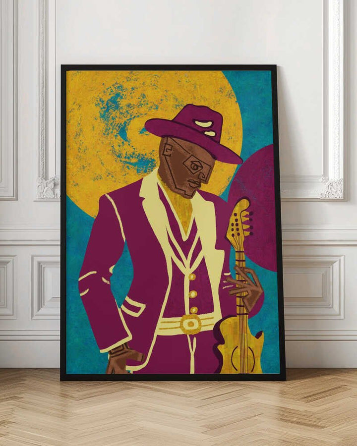 MUSICIAN GUY III - Stretched Canvas, Poster or Fine Art Print - I Heart Wall Art - Poster Print, Canvas Print or Framed Art Print