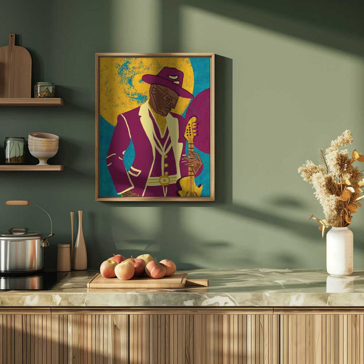 MUSICIAN GUY III - Stretched Canvas, Poster or Fine Art Print - I Heart Wall Art - Poster Print, Canvas Print or Framed Art Print