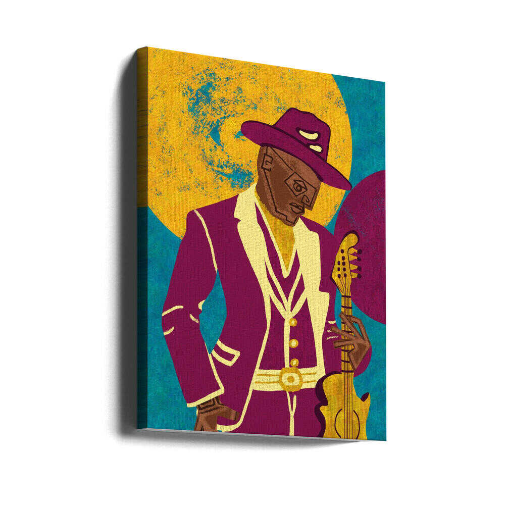 MUSICIAN GUY III - Stretched Canvas, Poster or Fine Art Print - I Heart Wall Art - Poster Print, Canvas Print or Framed Art Print