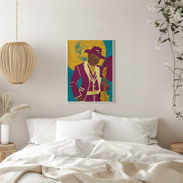 MUSICIAN GUY III - Stretched Canvas, Poster or Fine Art Print - I Heart Wall Art - Poster Print, Canvas Print or Framed Art Print