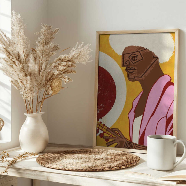 MUSICIAN GUY IV - Stretched Canvas, Poster or Fine Art Print - I Heart Wall Art - Poster Print, Canvas Print or Framed Art Print
