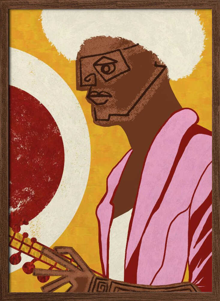 MUSICIAN GUY IV - Stretched Canvas, Poster or Fine Art Print - I Heart Wall Art - Poster Print, Canvas Print or Framed Art Print