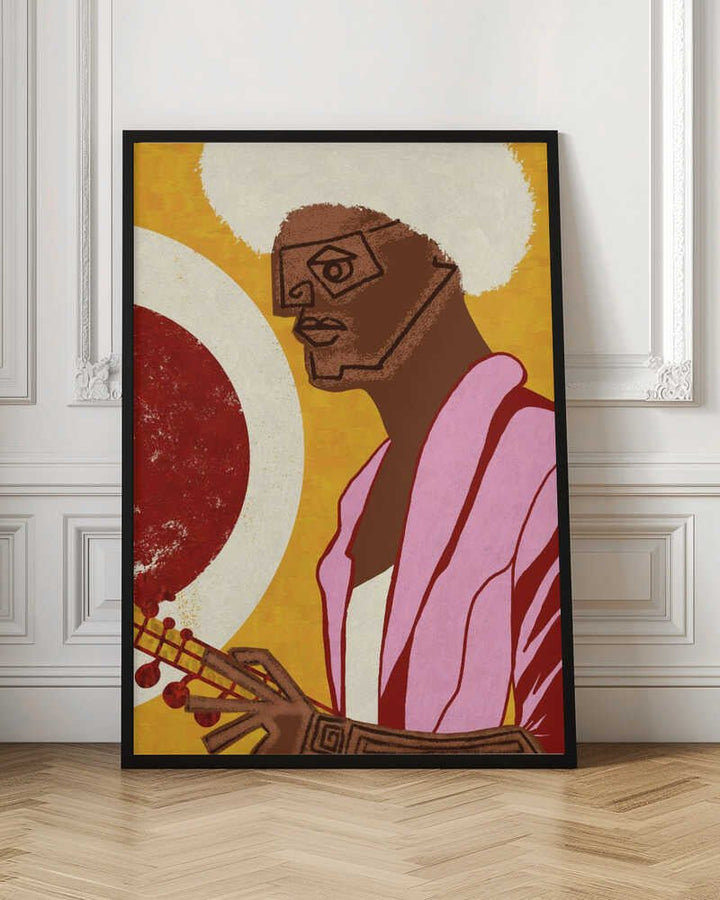 MUSICIAN GUY IV - Stretched Canvas, Poster or Fine Art Print - I Heart Wall Art - Poster Print, Canvas Print or Framed Art Print