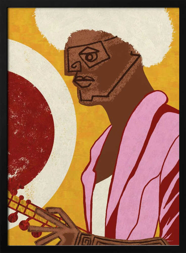 MUSICIAN GUY IV - Stretched Canvas, Poster or Fine Art Print - I Heart Wall Art - Poster Print, Canvas Print or Framed Art Print